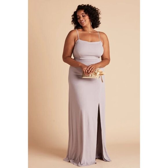 Birdy Grey Benny Cut Out Tie Back Maxi Formal Bridesmaid Dress Lilac 1X NWT - Picture 3 of 16